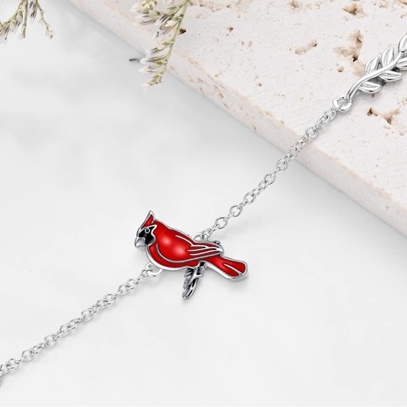 14k Angel Cardinal Charm Fine Jewelry Bracelet - Picture 3 of 6